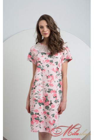 Элегантная сорочка с цветочным принтом Ellen 081-001